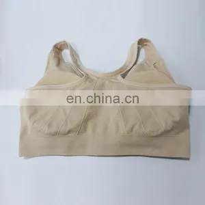2017 Wholesale Women Sexy Seamless Yoga Wear Racerback Zipper Sports Bra thumbnail-4