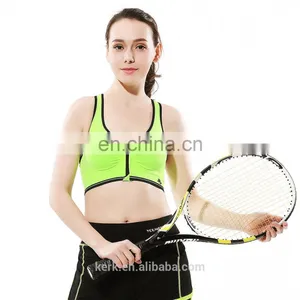 Wholesale Women Sexy Yoga Gym Seamless Stretch Sports Plain Bra thumbnail-3
