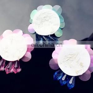 2017 The Latest Design Handmade Sequin Bead Flowers With Rhinestone for Garment Decoration thumbnail-5