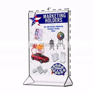 Acrylic Display Sign Holder 4x6,plastic Sign Holder thumbnail-3