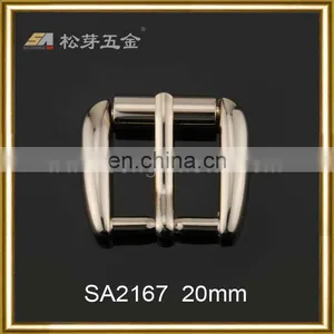 Song A Metal Die Casting Technology Slide Buckle Belt Fastener 20mm Pin Buckle With Roller thumbnail-1