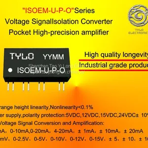 ISOEM-U1-P1-O2 Pocket Voltage Signal Electromagnetic Isolator Converter High-precision Amplifier 0-5V Covert 0-20mA thumbnail-1