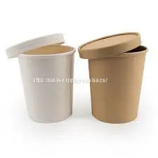 8oz Kraft Bowl Eco Friendly Ice Cream Container Custom Brown Kraft Soup Cup With Lid thumbnail-1