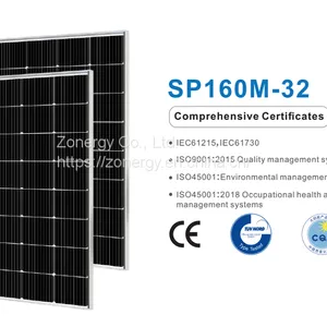 Zonergy 160w Solar Cells Panel Monocrystalline Mono Power Oem Price thumbnail-1