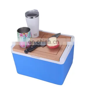 11L pu Foam Food Grade OEM Insulated Outdoor Picnic Cooler Box With Wooden Lid Portable Cooler Box Wholesale Eco Friendly Gint thumbnail-1