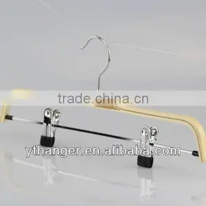 LW038 Plywood Hangers Natural Short Dress Hanger With Clips thumbnail-1