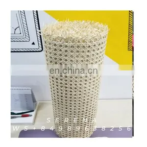 Wholesale 15m Semi Bleached Open Mesh Rattan Cane Webbing for Furniture and Handicrafts Roll WS +84989638256 thumbnail-1
