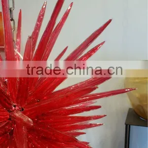 Red Glass Chandelier thumbnail-2