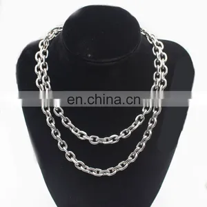 Women Hip Hop Neck Chain Jewelry Custom Stainless Steel Necklace Chain thumbnail-1