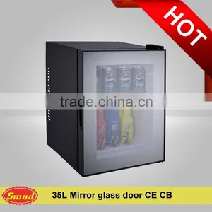 35L Mirror Glass Door Mini Bar Fridge thumbnail-1