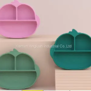 Silicone Plate of Monkey Shape Three Lattice for Baby and Kids Anti-impact thumbnail-1