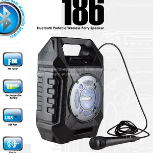 Portable Bluetooth Speaker Outdoor Multifunction With BT Play Mic in for Karaoke FM Radio USB Play TF Card thumbnail-1