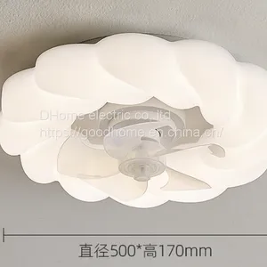 3rd Gear Cloud Fan Light /Cream Air Fan Ceiling Light Room Intelligent no Flicker（Wechat:13510231336） thumbnail-1