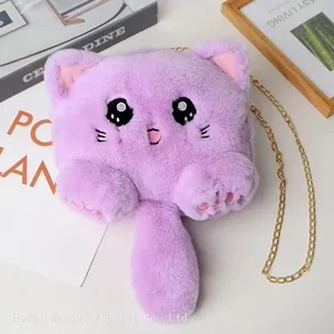 19Wholesale Plush Bag Cute One Shoulder Oblique Straddle Bag Animal Bag Super Cute Cat Bag thumbnail-1