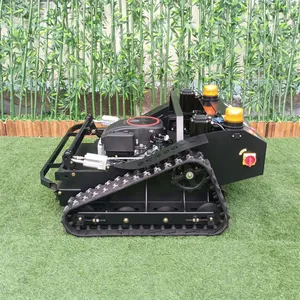 Remote Controlled Grass Cutter, China Remote Control Bank Mower Price, Tracked Robot Mower for Sale thumbnail-1