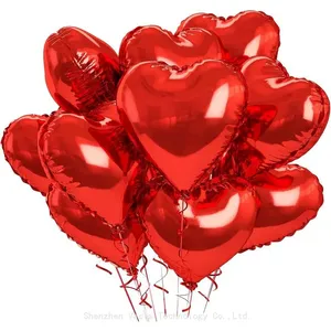 18 Inches Red Heart Love Foil Mylar Balloon for Valentines Anniversary Wedding Engagement Wholesale thumbnail-1