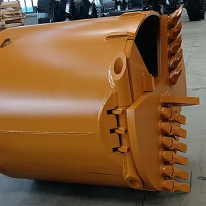 Construction Drill Rig Earth Drilling Bucket With Flat Teeth thumbnail-1