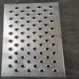 Anti-slip Perforated Mesh Pattern Plate, With Alligator Mouth Holes, Suitable for Pedestrian Walkways, Cutting and Bending Services Available thumbnail-4