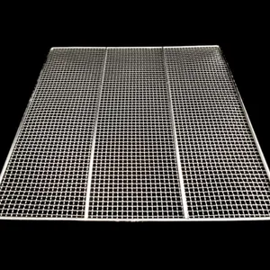 70x40cm Stainless Steel BBQ Grill Net Grid With Ergonomic Handle thumbnail-4