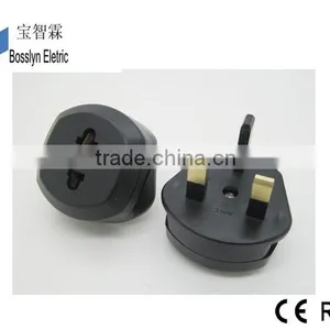 EU 2 PIN TO UK 3 PIN TRAVEL ADAPTER PLUG ADAPTOR CONVERTER PLUG thumbnail-1