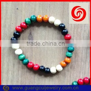 Fashion Colorful Wood Bead Bracelet thumbnail-1