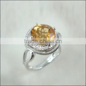 3.5CT Genuine Citrine Ring Fashion Jewelry00 thumbnail-1