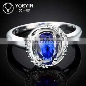 Wholesale Factory Price Elegant Metal Copper Zircon Ring Wedding Jewelry thumbnail-3