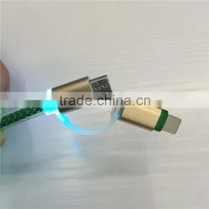 Lighting Micro Usb Cable, 1m Colorful 2in1 Usb Data Cable for Iphone, for Android Phone thumbnail-5