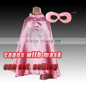 2016 Fashion Light Pink Kis Cloak With Mask,party Girls Colorful Capes One Layer,costume Capes Masks thumbnail-5