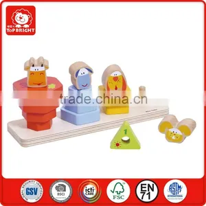 Top Bright EN71 and ASTM Fram Animal Stacking Balance Blocks 11 Pcs Eductaional Geometric Toy Block for Child Early Education thumbnail-5