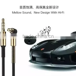 Original Joyroom 1m Audio Cable 3.5mm Electroplated Audio Plug Extension Cable Aux for Mobile Phone/car/headphone MT-4528 thumbnail-3