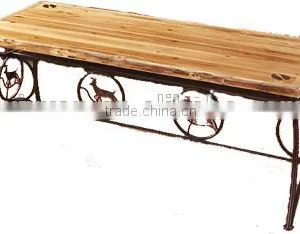 Cast Iron Deer Coffee Table thumbnail-1