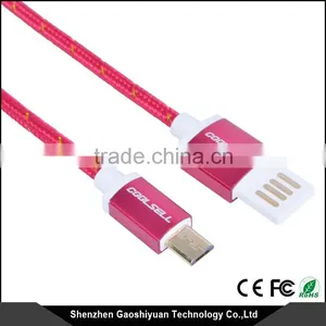 High Quality Super Fast Charging Noodle Flat 1.5 M Dual Usb Cable Micro Usb Data Cable for Samsung thumbnail-1