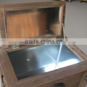 Outdoor Beer Wooden Ice Cooler Box With Wheels thumbnail-4