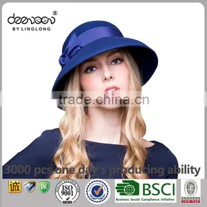 Royal Cloche Hat Wholesale Women Wool Felt Hat thumbnail-2