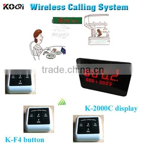 Wireless Table Buzzer Bell System Top Popular For Restaurant Display Receiver Call Bell Button Any Language Any LOGO Acceptable thumbnail-1