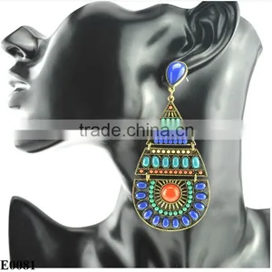 2016Fashion Drop Gemstone Restore Ancient Ways Earring E0081 thumbnail-3