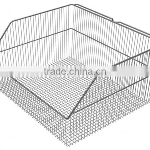 Chrome Wire Wall Panel Basket thumbnail-1