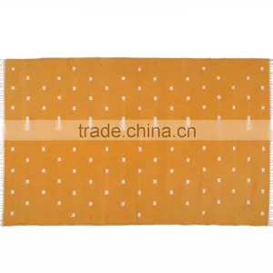 Multi Color Cotton Woven Yoga Rug thumbnail-1