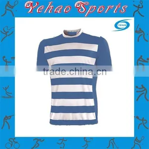Two Colors Striped Practice Soccer Jersey With Sublimation Made thumbnail-5
