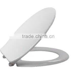 European Shape WC Toilet Seat With Metal Hinge for Bathroom thumbnail-1