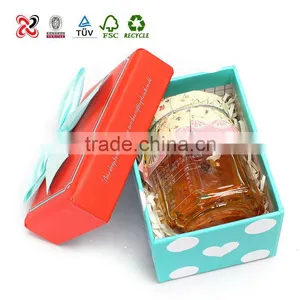 Custom Made Logo And Cute Pink Handle Paper Gift Box thumbnail-2
