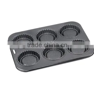 FDA, LFGB Approved Carbon Steel Non-stick Cake Pans of Muffin Pan With 6 Cups thumbnail-1