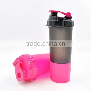 600ML BPA Free Plastic Protein Shaker Bottle With Pill Box & Powder Compartment thumbnail-6