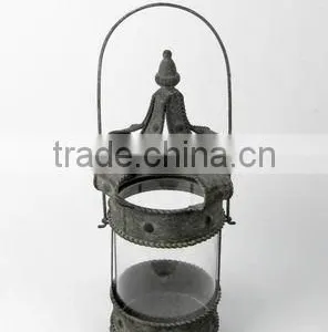 100233MC- Hanging Metal Candle Lantern thumbnail-1