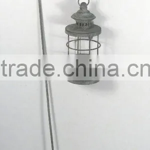 090204F-hanging Round Metal Lantern W/stand thumbnail-1