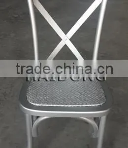 Wedding Furniture Stackable Wood Cross Back Chair thumbnail-1