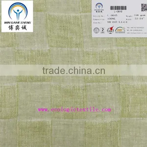 100%LINEN DOBBY FABRIC CHECK thumbnail-1