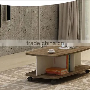 Multicolor Wooden Movable Coffee Table for Home thumbnail-1
