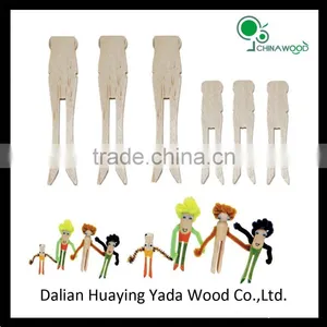 Natural Flat Wood Clothespins With Tapered thumbnail-1